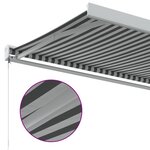 vidaXL Auvent rétractable anthracite et blanc 4 5x3 m tissu/aluminium