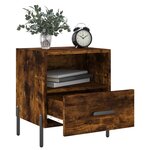 vidaXL Table de chevet chêne fumé 40x35x47 5 cm bois d’ingénierie
