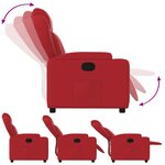 vidaXL Fauteuil inclinable Rouge Similicuir