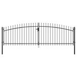 vidaXL Double portail avec haut sous forme de lance 400 x 175 cm