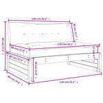 vidaXL Canapé central 120x80 cm bois de pin massif