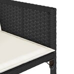 vidaXL Chaises de jardin lot de 4 avec coussins noir résine tressée