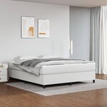 vidaXL Cadre de lit Blanc 160x200 cm Similicuir