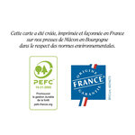 Carte simple paradisio créée et imprimée en france - oiseaux sur une branche d'arbre fleurie