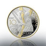 Pièce de monnaie 10 euro Vatican 2022 argent BE – Saint André (reliefs dorés)