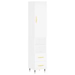vidaXL Buffet haut Blanc 34 5x34x180 cm Bois d'ingénierie