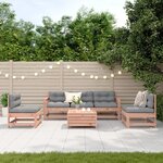vidaXL Salon de jardin 6 Pièces avec coussins bois massif Douglas