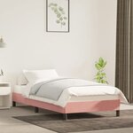 vidaXL Cadre de lit Rose 100x200 cm Velours