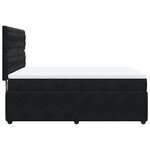 vidaXL Sommier à lattes de lit et matelas Noir 160x200 cm Velours