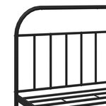 vidaXL Cadre de lit métal avec tête de lit/pied de lit noir 183x213 cm