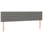 vidaXL Cadre de lit avec tête de lit gris foncé 120x190 cm tissu
