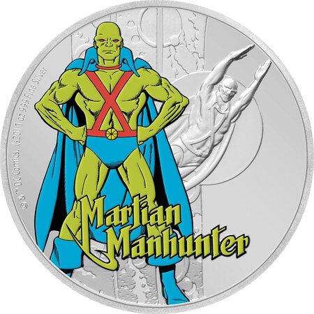 Pièce de monnaie 2 Dollars Niue 2020 1 once argent BE – Martian Manhunter