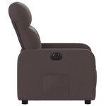vidaXL Fauteuil inclinable électrique Marron foncé Tissu