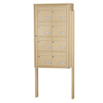 Bloc collectif leabox.com  2x4  grade 3  simple face  Extérieur  fixation sur pieds à sceller  Beige RAL 1001 finition brillante