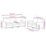 vidaXL Ensemble de canapés 2 Pièces avec coussins rose velours