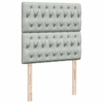 vidaXL Sommier à lattes de lit et matelas Gris clair 100x200cm Velours