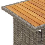 vidaXL Salon de jardin 2 Pièces avec coussins Gris Résine tressée