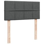 vidaXL Sommier à lattes de lit avec matelas Gris foncé 80x200 cm Tissu