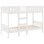 vidaXL Lit superposé Blanc 90x190 cm Bois de pin massif