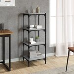 vidaXL Bibliothèque Sonoma gris 40x33x100 cm Bois d'ingénierie acier