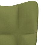 vidaXL Chaise de relaxation avec tabouret Vert clair Velours