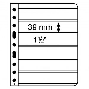 Recharges noires Vario Leuchtturm à 6 bandes pour timbres-poste.