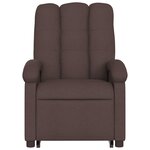 vidaXL Fauteuil inclinable marron foncé tissu