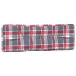 vidaXL Coussins de palette 5 Pièces motif à carreaux rouge tissu