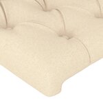 vidaXL Cadre de lit avec tête de lit Crème 80x200 cm Tissu