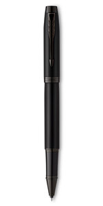 PARKER IM Monochrome Stylo Roller Noir Mat Recharge noire pointe fine Coffret cadeau