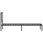 vidaXL Cadre de lit en métal sans matelas chêne sonoma 100x190 cm