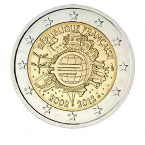 France 2012 - 2 euro commémorative 10 ans de l'euro