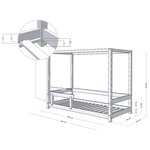 Lit cabane enfant BUNKY 80 x 180 blanc