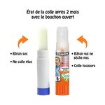 Boîte de 96 bâtons de colle TRANSPARENTE 'Cléostick' Adhésive en 8 gr CLEOPATRE