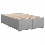 vidaXL Cadre de lit Gris clair 120x200 cm Tissu