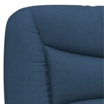 vidaXL Cadre de lit sans matelas bleu 140x190 cm tissu