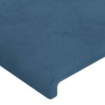 vidaXL Tête de lit avec oreilles Bleu foncé 183x16x78/88 cm Velours