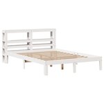vidaXL Cadre de lit avec tête de lit blanc 150x200 cm bois pin massif