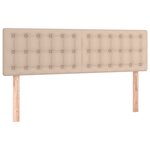 vidaXL Sommier à lattes de lit avec matelas LED Cappuccino 140x190 cm