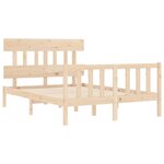 vidaXL Cadre de lit avec tête de lit 140x200 cm bois massif