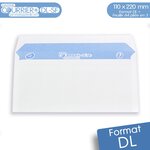 Lot de 500 Enveloppes blanches DL - gamme Courrier+ (sans fenêtre)