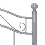 vidaXL Cadre de lit Gris Métal 100x200 cm