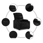 vidaXL Fauteuil inclinable électrique noir similicuir