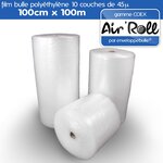 Lot de 6 rouleaux de film bulle d'air largeur 100cm x longueur 100m - gamme air'roll coex