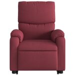vidaXL Fauteuil inclinable rouge bordeaux tissu