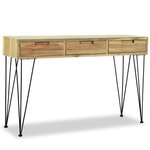 vidaXL Table console 120x35x76 cm Teck massif