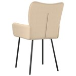 vidaXL Chaises à manger lot de 2 crème tissu