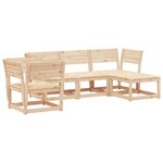 vidaXL Salon de jardin 5 Pièces bois massif de pin