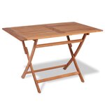 vidaXL Mobilier à dîner de jardin 5 Pièces Bois de teck massif