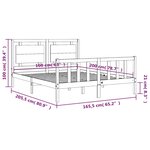 vidaXL Cadre de lit sans matelas 160x200 cm bois massif de pin
